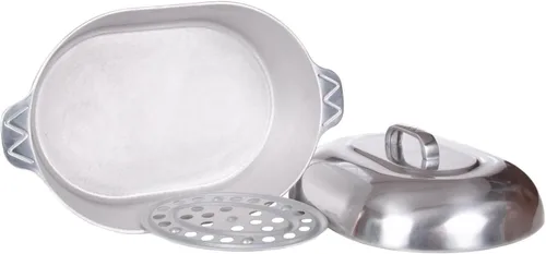 Miniatura 4 de Asador ovalado de aluminio de 18 pulgadas, McWare by Cajun Classic Cookware