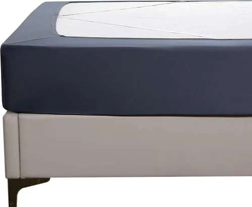 Miniatura 7 de Elegant Comfort Funda de somier, elástica y ajustada, falda de cama de 4 lados, tejido de jersey, alternativa elegante para falda de cama, suave
