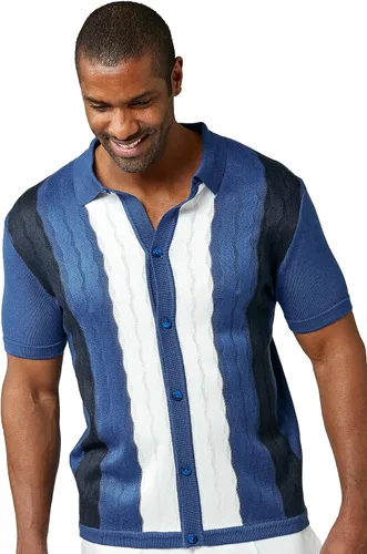 Camisa deportiva de punto de manga corta para hombre - Polo Moderno Clásicos Vintage Mélange Panel