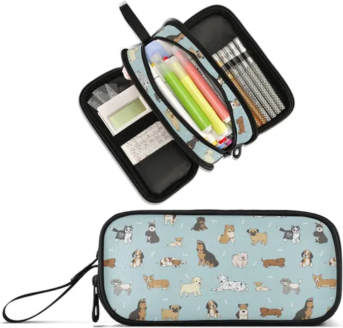 Miniatura 26 de Estuche para lápices de gran capacidad de los años 80 y 90, bolsa para lápices, oficina, escuela, bolsa grande para bolígrafos con almacenamiento