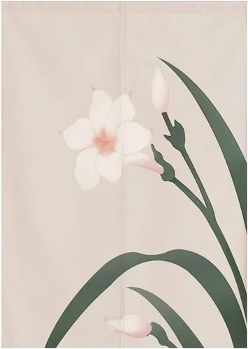 Miniatura 7 de Tapiz de cortina japonesa Noren para puerta, tradicional chino, pintura de loto chino, cortina de puerta impresa, cortina de puerta con acuarela