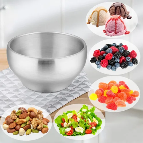 Miniatura 7 de LIANYU Juego de 2 piezas de cuencos para niños pequeños de acero inoxidable 304, cuencos pequeños de 12oz para niños, juego de alimentación