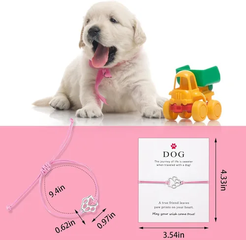 Miniatura 30 de PLwelth Pulseras de perro de cachorro para mujeres y hombres, regalos conmemorativos para amantes de las mascotas, regalos de amistad para ella, sus