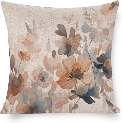 Miniatura 11 de Almohadas decorativas de acuarela y flores, funda de cojín decorativa moderna de 16 x 16 pulgadas, funda de almohada cuadrada decorativa de Acuarela