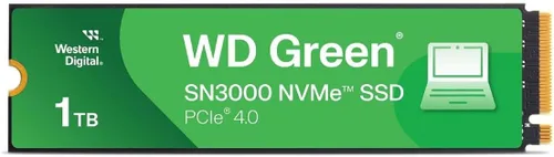 Western Digital SSD interno NVMe WD Green SN3000 de 1TB - Unidad de estado sólido - Gen4 PCIe, M.2 2280, Hasta 5,000 MB/s - WDS100T4G0E