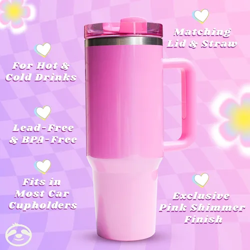Miniatura 9 de Hey, Stan Vaso de 40 onzas con asa y popote Botella de agua reutilizable de acero inoxidable con aislamiento térmico Taza de viaje apta