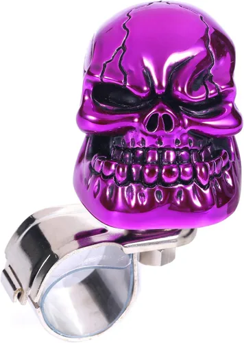 Miniatura 8 de Pomo Giratorio de Volante con Calavera Perilla Giratoria de Conducción Suicida Mango de Potencia Ajuste Universal para la Mayoría de Vehículos Autos