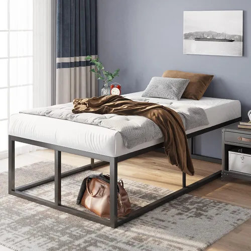 Miniatura 27 de Zinus Joseph - Marco de cama de plataforma de 10 pulgadas, soporte de listones de madera, no necesita somier, embalaje ecológico WonderBox(TM)