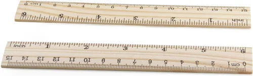 Miniatura 5 de Utoolmart 2 reglas rectas de madera, regla de escala de doble cara de 6 pulgadas, herramienta de medición para ingeniería, arquitecto de oficina