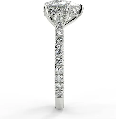 Miniatura 17 de WSX - Anillo de compromiso de oro de 10/14/18 quilates de 2 quilates para mujer, diseño de lágrima personalizada, moissanita, promesa de boda