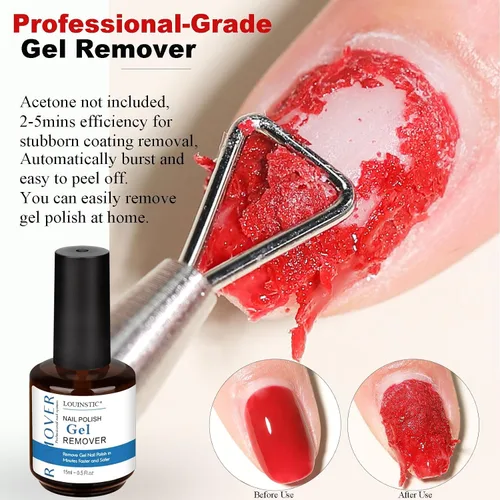 Miniatura 3 de Removedor de esmalte de uñas de gel, rápido, sin remojo y sin papel de aluminio, seguro para uñas naturales, saludable, bajo olor, eliminación