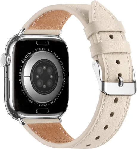 Miniatura 21 de Bestig - Correa compatible para Apple Watch de 38mm, 40mm, correa de repuesto de cuero genuino para iWatch Series 6, SE, 5, 4, 3, 2, 1, Sports &