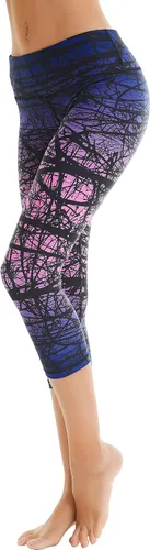 Miniatura 3 de COOLOMG Pantalones de yoga para mujer, mallas capri para correr, leggings de tiro bajo, entrenamiento, gimnasio con bolsillos ocultos
