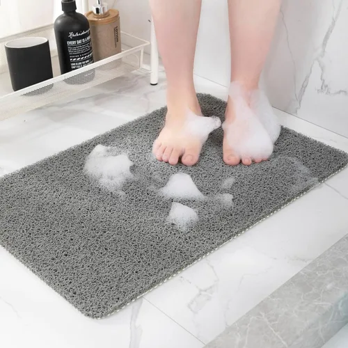 Miniatura 9 de Hargiis - Tapete antideslizante de secado rápido para bañera, piso, baño, ducha, cocina, hogar, hotel (color blanco, 24 x 24 pulgadas)