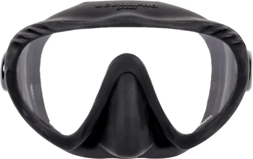 Miniatura 2 de SCUBAPRO Máscara de buceo fantasma, diseño sin marco de bajo volumen con lente única ultra transparente, falda de silicona y hebillas de correa