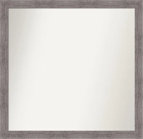 Miniatura 299 de Amanti Art Espejo de baño gris para sobre el fregadero, 31 x 48 pulgadas, espejo de tocador rectangular estrecho de color gris, marco de madera
