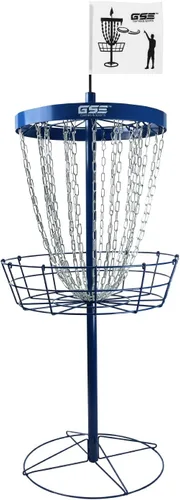Miniatura 16 de GSE Games & Sports Expert PRO - Cesta portátil de golf de disco, 12 cadenas/24 cadenas, disco volador de metal, cestas de práctica de golf