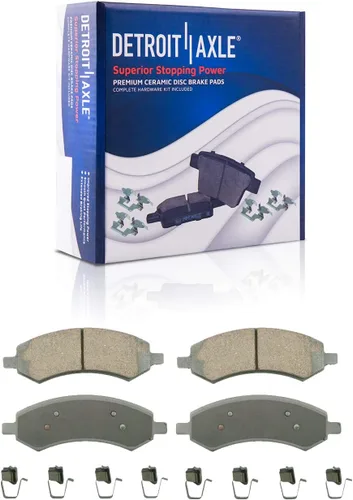 Miniatura 6 de Detroit Axle - Pastillas de Freno Delantero Izquierdo Reemplazo de Pinza de Disco para Dodge Ram 1500 Dakota Mitsubishi Raider - Juego de 3 piezas