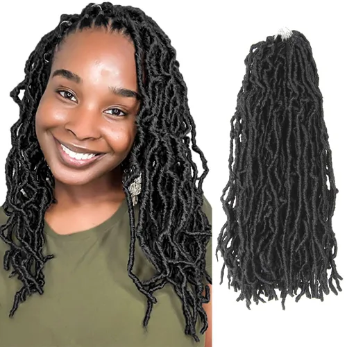 Miniatura 42 de Niseyo Rastas de pelo sintético de ganchillo de 24 pulgadas, 6 paquetes de extensiones de cabello sintético lacio de ganchillo largo