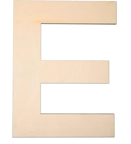 Miniatura 10 de Símbolo de madera de 12 pulgadas &, letra grande de madera sin terminar de 1/4 de pulgada de grosor para manualidades de bricolaje, decoración