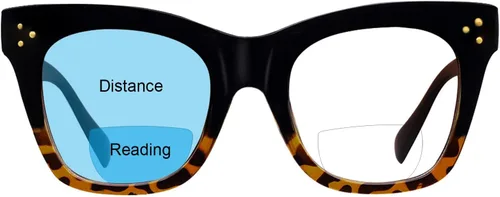 Miniatura 7 de OCCI CHIARI Lentes de lectura bifocales de gran tamaño para mujer, bloqueo de luz azul, elegantes lectores 1.0 1.5 2.0 2.5 3.0 3.5 Demi