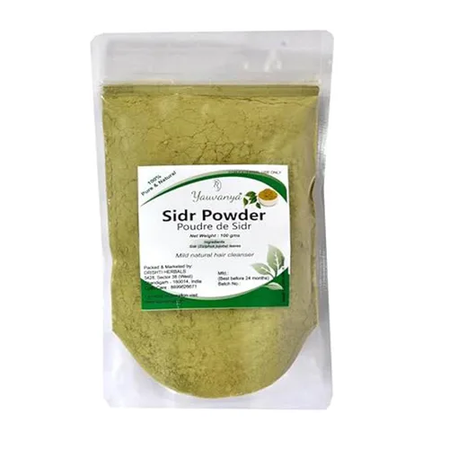 Sidr (Ziziphus jujuba) Hojas en polvo - 100% natural suave limpiador de cabello, Qasil vegano para el cuidado del cabello - 100 gms