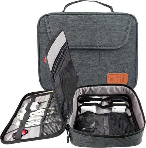 Miniatura 6 de Multi-Layer Electronic Organizer Bag with Tablet Pocket Portable Cable Storage Pouch for Travel Impact and Dust Resistant Digital Accessories Case