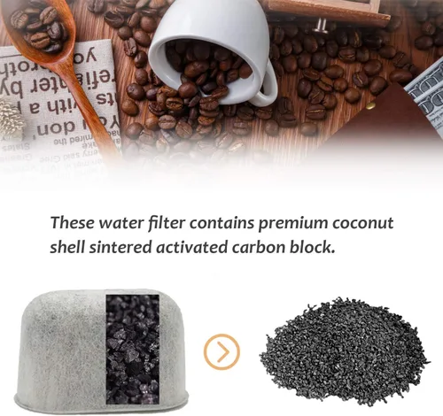 Miniatura 4 de 12 paquetes de filtros de agua de carbón de repuesto para todas las máquinas de café Cuisinart, eliminan el cloro, los olores y otras impurezas