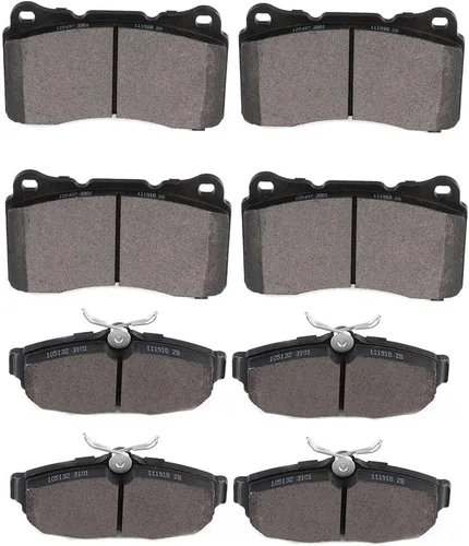 Miniatura 10 de SCITOO Kits de pastillas de freno de cerámica D465 D374 Reemplazo delantero y trasero para Acura CL 1997-1999, para Honda Civic 2002-2003 200-2011