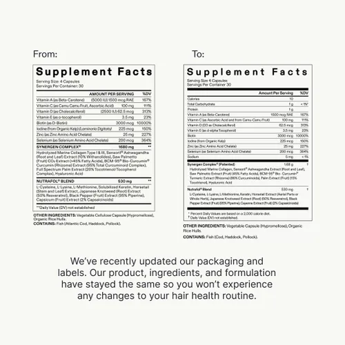 Miniatura 8 de Nutrafol Suplemento para el crecimiento del cabello para mujeres y péptidos de colágeno en polvo, de 18 a 44 años, formulado por médicos para un