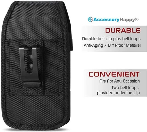 Miniatura 3 de Funda de nailon para cinturón de teléfono celular de grado militar para Android Samsung iPhone 16, 16 Pro, 15, 15 Pro, 14, 14 Pro, 13 Pro, 12, 12