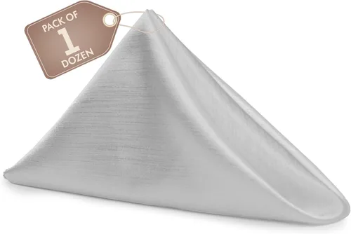 Miniatura 218 de Ultimate Textile -1 docena de servilletas reversibles Shantung Satin - Majestic - Servilletas de tela Majestic de 17 x 17 pulgadas, color marrón
