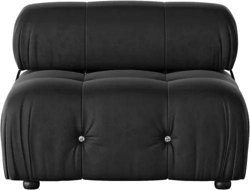 Miniatura 26 de Sofá modular seccional, sofá de terciopelo, asiento medio, beige