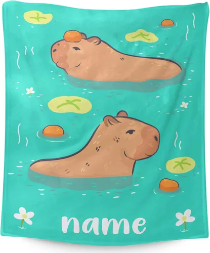Miniatura 10 de Mantas para niños personalizadas con nombre, mantas pequeñas de 50 x 40 pulgadas para niños, niños y niñas, forro polar de franela suave y mullida