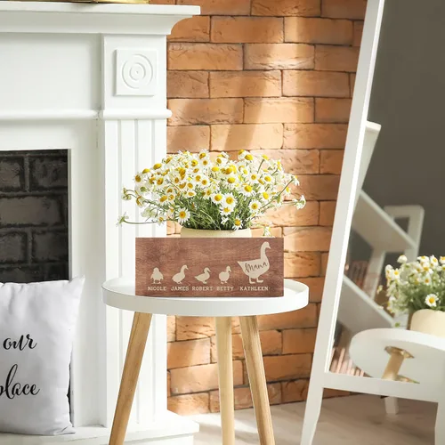 Miniatura 8 de Regalos para el día de la madre para mamá, letrero personalizado con nombres de niños, grabado, 4 colores, 11 x 5, regalos personalizados