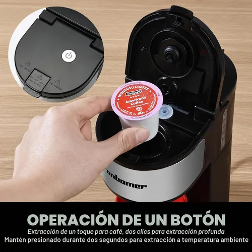 Miniatura 5 de Ranbomer Cafetera K Cup, cafetera de una sola porción o máquina de café molido 2 en 1, tamaños de preparación de 6 a 14 onzas, mini cafetera de una