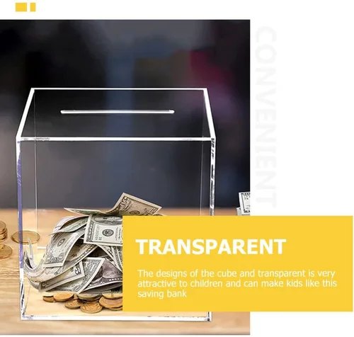 Miniatura 8 de 1 alcancía, caja de cambio de punta para niños y niñas, 4.7 x 4.7 x 4.7 in