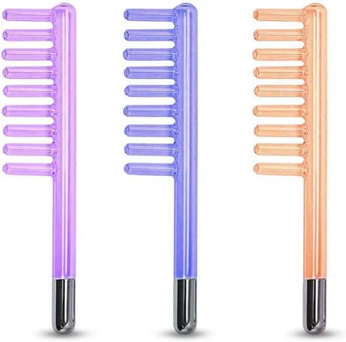 Miniatura 7 de Electrodo Wand Tubo de vidrio Color naranja Piezas de repuesto de mano para instrumentos de alta frecuencia Elitzia ETJX006AS (peine transparente)