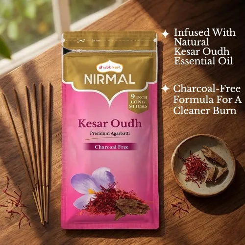 Miniatura 5 de Kesar Oudh - Varillas de incienso – Paquete de 2 varillas de incienso, 200 varitas de incienso de azafrán y madera de agar