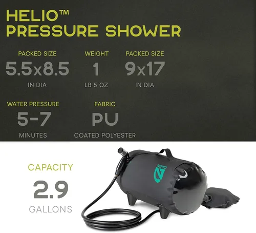 Miniatura 6 de NEMO Equipment Helio Ducha portátil de presión para campamento