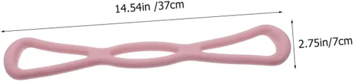 Miniatura 2 de 3 bandas elásticas de resistencia para yoga, para entrenamiento de cuerpo completo, pilates, fisioterapia con alta elasticidad y diseño en rosa