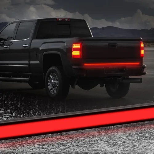 Miniatura 8 de Barra de luz para portón trasero de 48"/49", tira de luz LED de tres filas para portón trasero con luces de freno rojas de circulación, luces