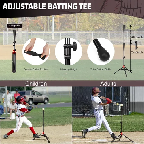 Miniatura 6 de Storgem 6'X6' Baseball Softball Practice Net, Portable Baseball Net for Batting, Hitting, Pitching and Fielding, Carry Bag, Strike Zone and Batting
