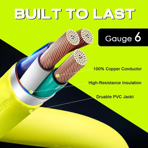 Miniatura 5 de Cable adaptador del cargador EV Campzlly, adaptador NEMA 10-50P a 14-50R, enchufe de 50A a 4 clavijas hembra, compatible con EV para carga de nivel