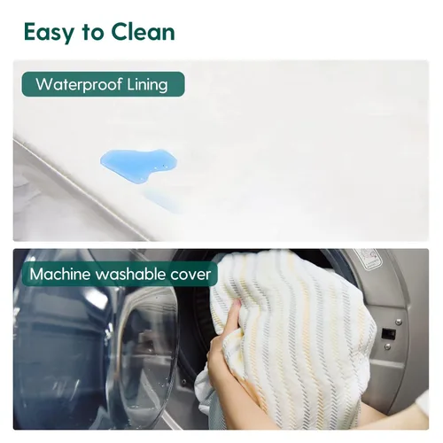 Miniatura 5 de BABELIO Colchón de cuna y para niños pequeños de doble cara a base biológica, CertiPUR-US, funda extraíble impermeable y lavable a máquina
