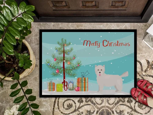Miniatura 160 de Caroline's Treasures CK3799MAT Akita Shepherd - Tapete de árbol de Navidad de 18 x 27 pulgadas, tapete para puerta delantera, interior y exterior