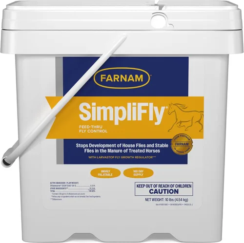 Miniatura 11 de Farnam SimpliFly - Suplemento diario de control de moscas para caballos, 3.75 libras, pellets apetecibles aprobados por la EPA, evita las moscas