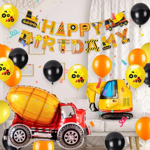 Miniatura 4 de Suministros de Cumpleaños de Construcción para Niños de 2 Años - Kit de Guirnalda de Globos para Decoraciones de Fiesta de Cuarentena