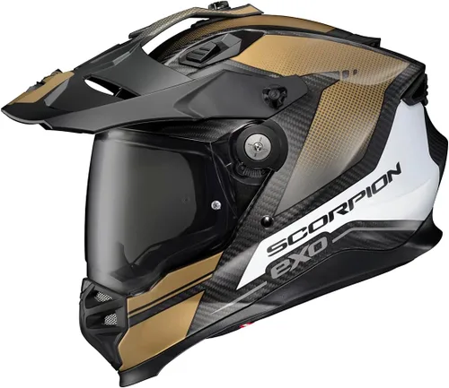 Miniatura 14 de ScorpionEXO XT9000 - Casco integral de fibra de carbono para motocicleta de aventura con visera Pinlock Ready, bolsillos para altavoz listos