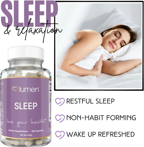 Miniatura 4 de Lumen Naturals - Sueño natural para adultos - Suplemento de hierbas con melatonina, raíz de valeriana, magnesio - Apoyo para dormir profundo
